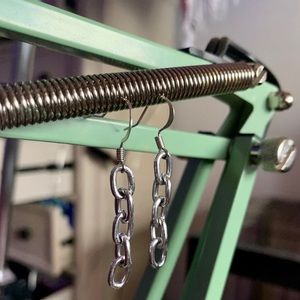 handmade chain drop earrings